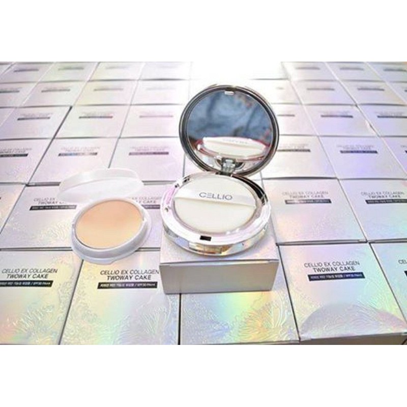 Phấn chống nắng Cellio Ex Collagen - Hàn Quốc