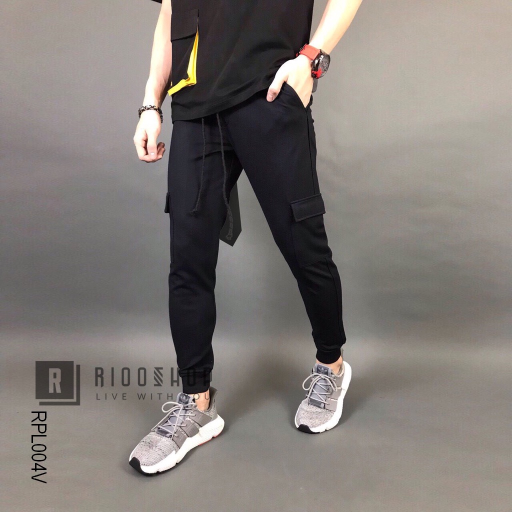 Quần thể thao nam phong cách jogger có túi cực chất RPL004 - quần dài nam Riooshop