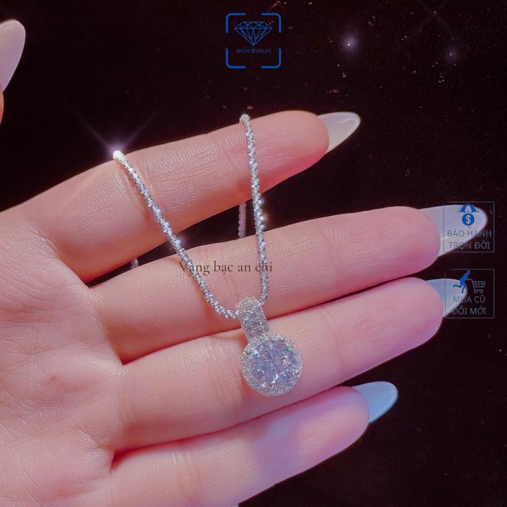 Dây chuyền mặt cá heo đính đá, chuẩn bạc ta cao cấp sáng đẹp - Anchi jewelry