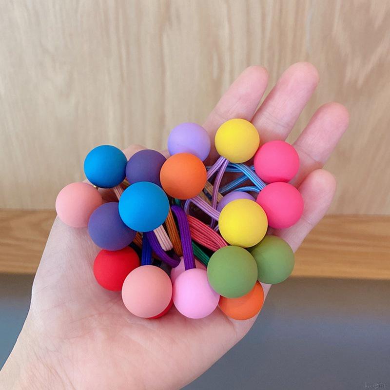 Set 10 Dây Buộc Tóc Cao Su Họa Tiết Hoạt Hình Động Vật Phong Cách Hàn Quốc Cho Bé Gái