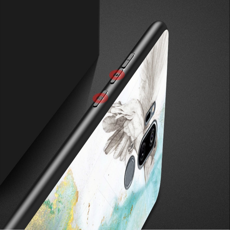 Ốp điện thoại kính cường lực cho LG G7 hình đá hoa cương