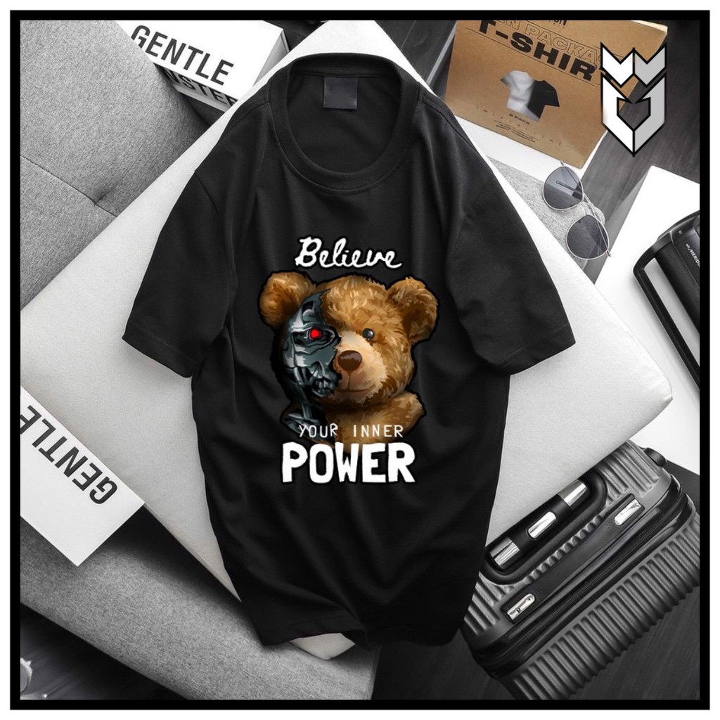 【FREE SHIP】Áo Thun unisex nam nữ in Gấu POWER ngắn tay chất Cotton co dãn 4 chiều - GW Shop | BigBuy360 - bigbuy360.vn