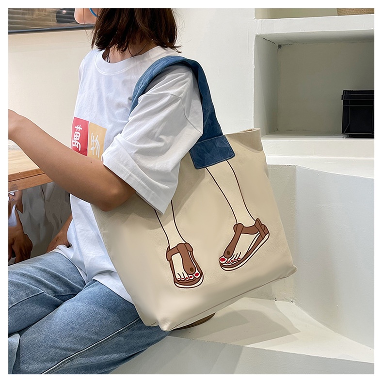 Túi Xách Denim Kích Thước Lớn Phong Cách Hàn Quốc Thời Trang Mới 2022 Cho Nữ