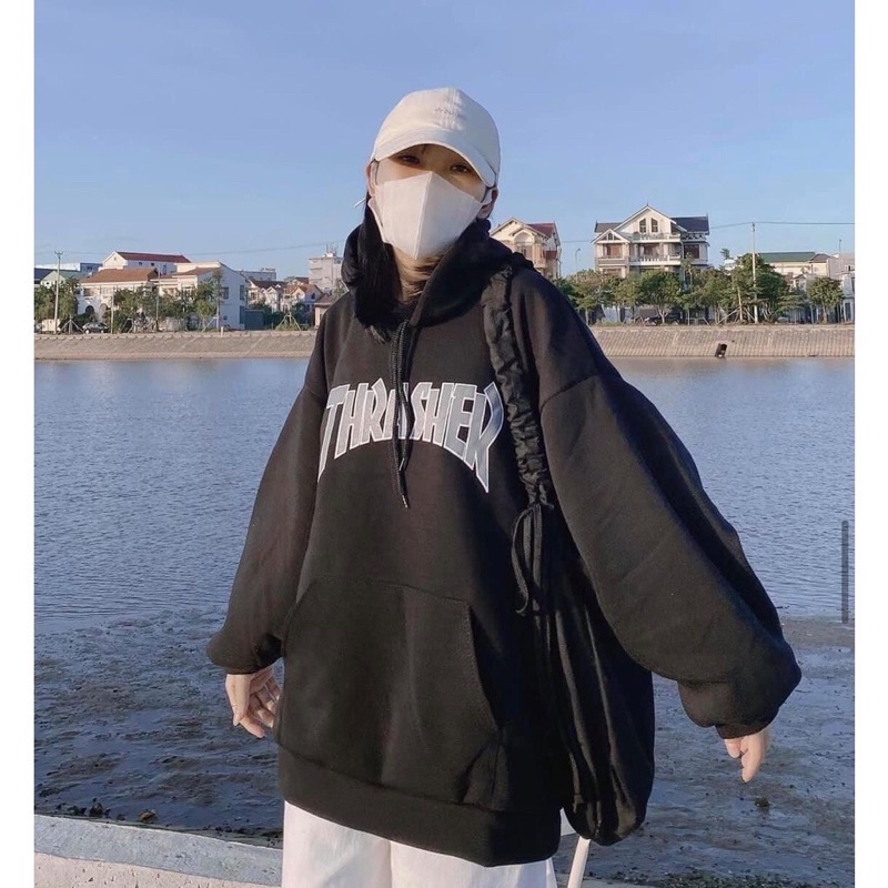 Áo Hoodie Form Rộng Tay Bồng Unisex Nam Nữ , Áo Nỉ Mũ Lót Bông Dày Đẹp In Hình Siêu Chất Rubystore | BigBuy360 - bigbuy360.vn