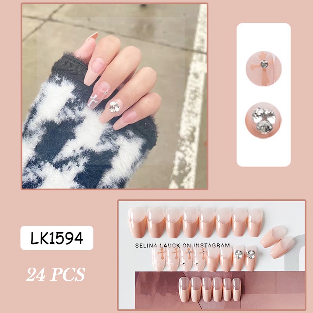 JYNAIL Set 24 Móng Tay Giả Thời Trang Nữ