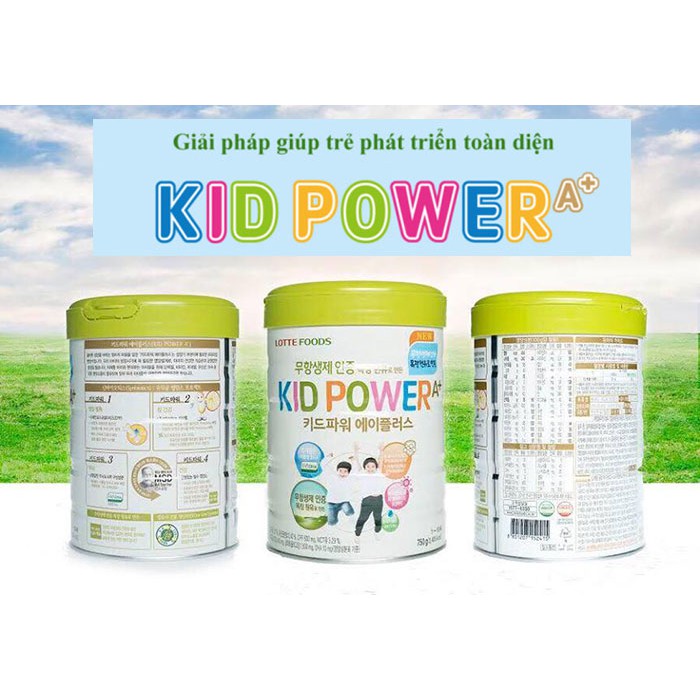 Sữa bột Kid Power A+ Tăng chiều cao và cân nặng (Hàn Quốc) 750g _Subaby