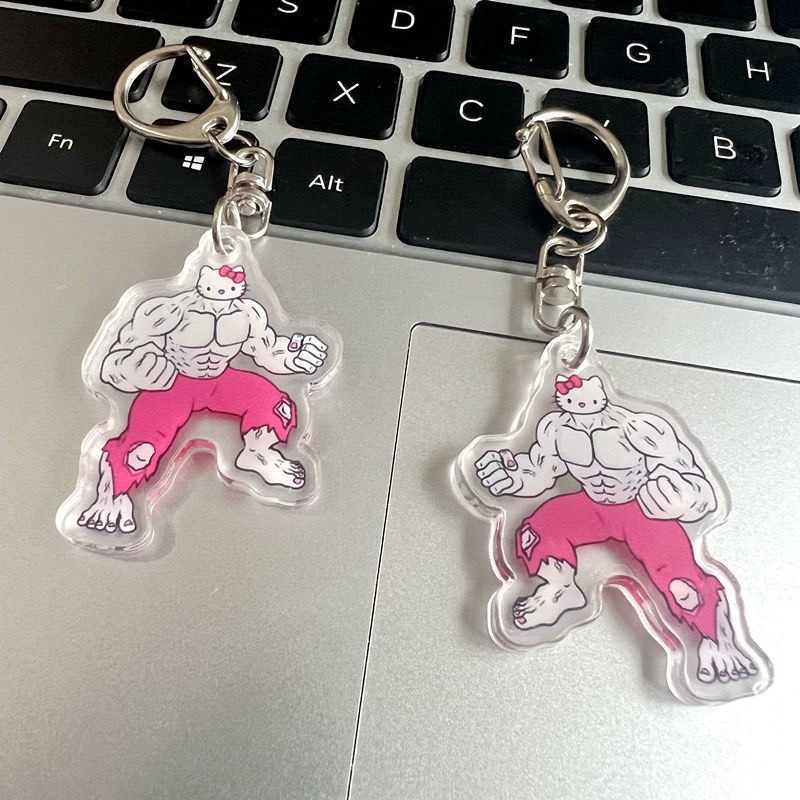 Móc Khóa Sanrio Kuromi Cinnamoroll Đô Vật Cơ Bắp