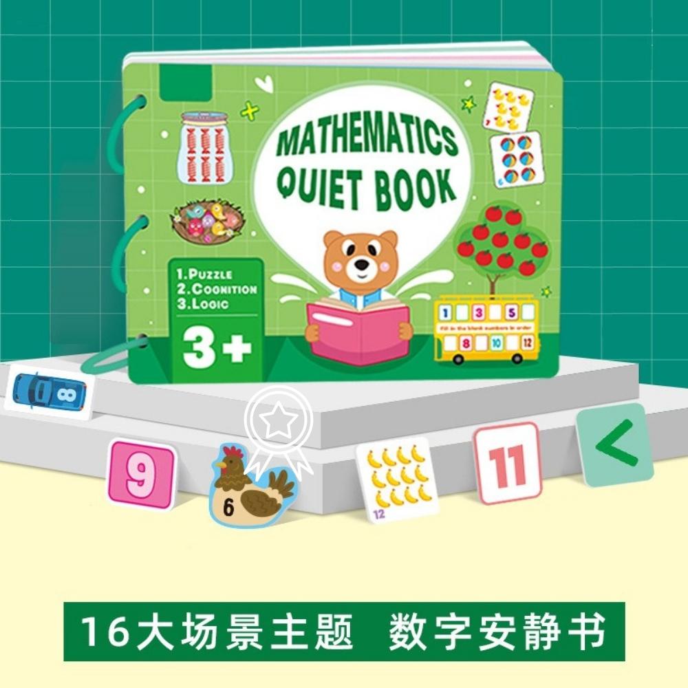 Học Liệu Bóc Dán Toán Học Thông Minh Đầu Đời Cho Bé Mathetics Quiet Book, Học Liệu Bóc Dán Montessori