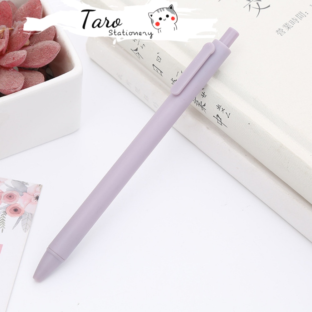 Bút gel đen Take Note Ielts vỏ pastel retro nhám 0.5mm A19 Taro Stationery