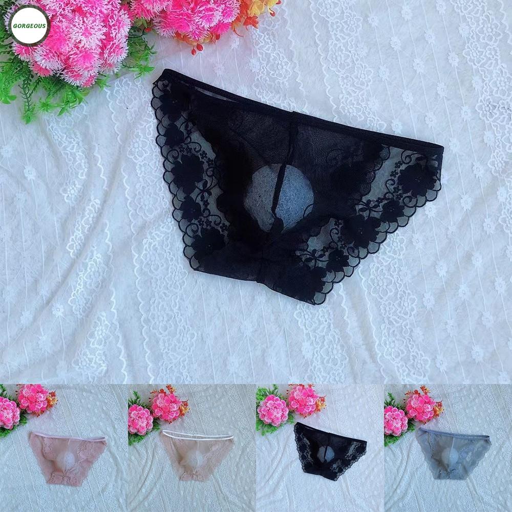 Quần lót nam phối vải ren thoáng khí thoải mái