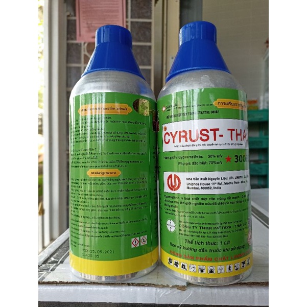 Cyrux thái 300EC trừ sâu kháng rầy bọ trĩ bọ xít bọ nhảy chai nhôm 450ml và 1 lít