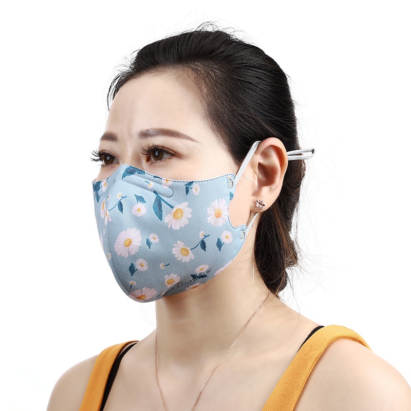Khẩu Trang cotton Tinh Khiết 3 Lớp Chống Bụi Thoáng Khí Có Thể Tái Sử Dụng