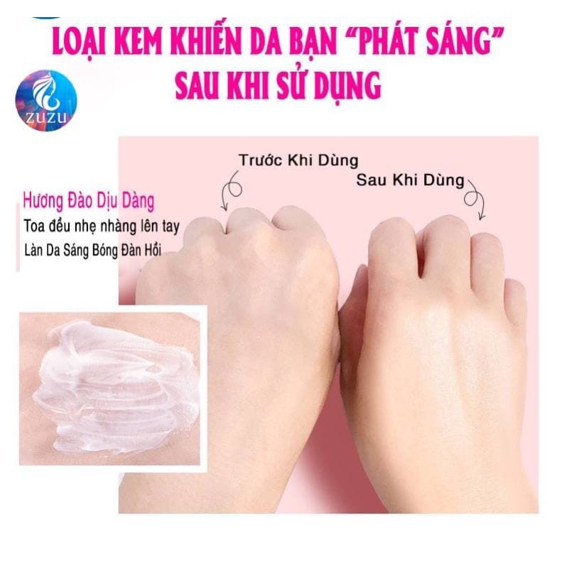 [ Hot Tiktok ] Kem Sữa Dưỡng Thể Trắng Da, Chống Nắng Toàn Thân Trái Đào Pure Milk Body Lotion Hương Nước Hoa