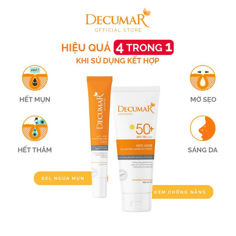 Sữa rửa mặt dạng Gel Decumar Advanced 50gr
