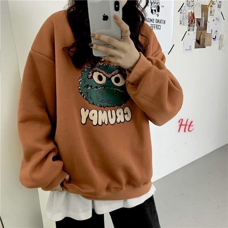 Áo swearter thú cute mặt xanh H2A