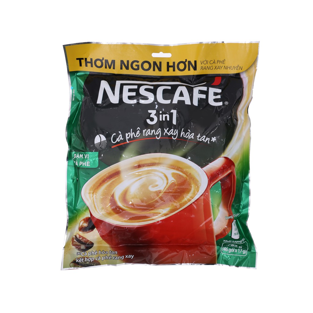 NesCafe 3 trong 1 đậm vị cà phê bịch 728g 17g x 46 gói