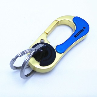 Móc khóa omuda 3754 vàng - móc khóa ô tô xe máy - viền xanh gbán xong