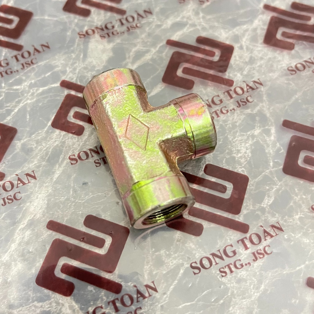 Tê chia ba đầu ren trong bước ren dân dụng BSP hệ G - Chất liệu Sắt Mạ pipe fitting female elbow Tee T