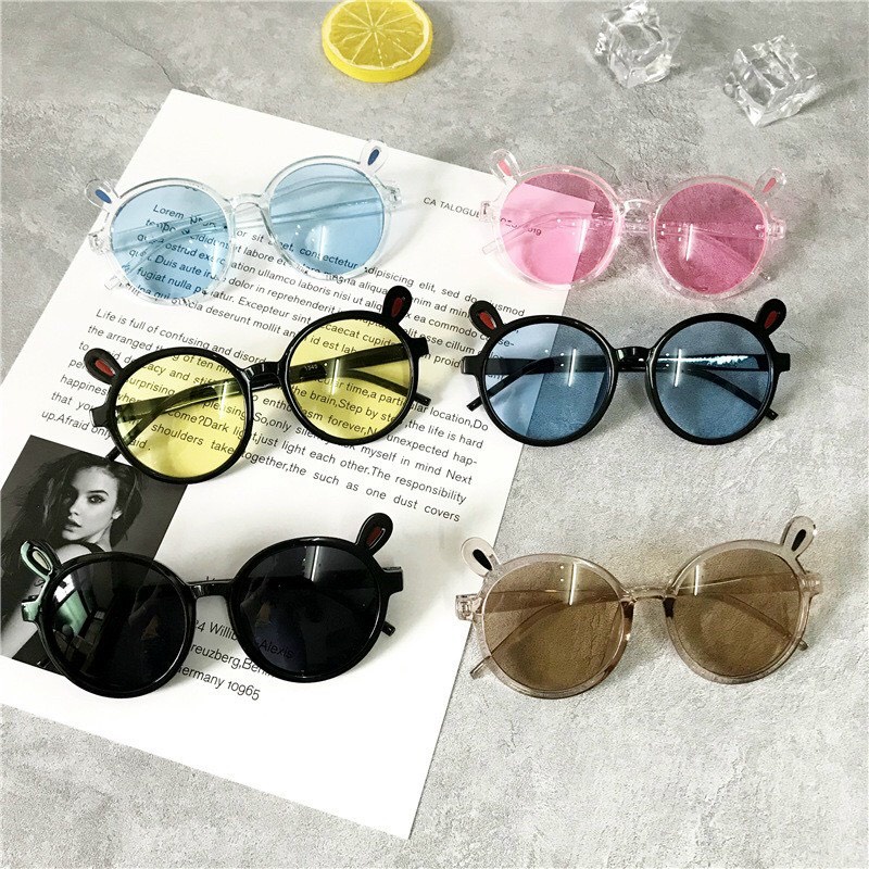 Mắt kính thời trang tai thỏ chống nắng tia UV, chống bụi cho bé trai và bé gái - Kính râm đi nắng đáng yêu cho bé