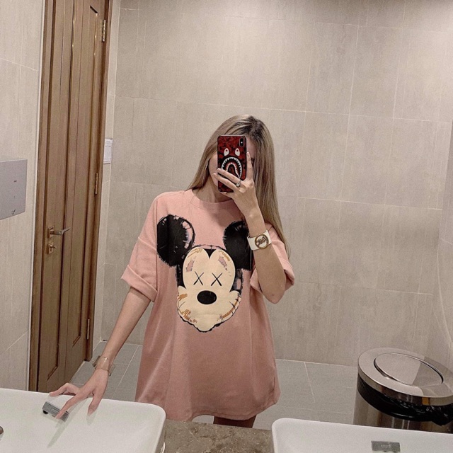 Áo thun hồng mickey - TR