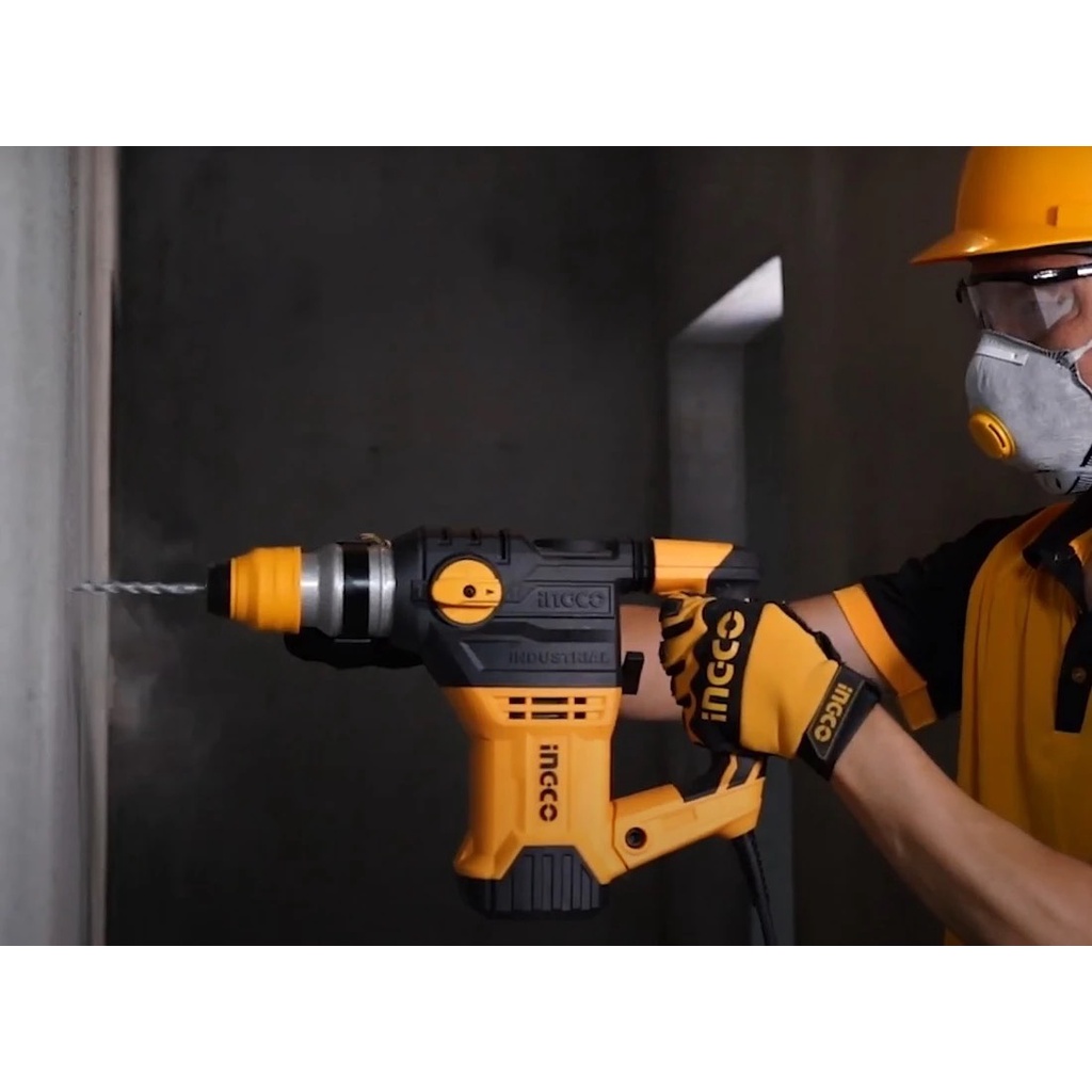 1500W Máy Khoan Đục Bê Tông INGCO RH150028 | Đầu gài SDS, khoan tối đa bê tông 32mm