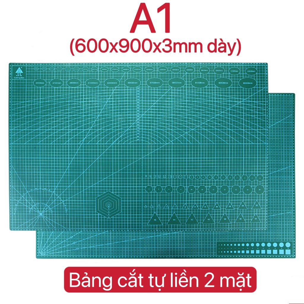 chuyên sỉ Bảng kê cắt tự liền A1 DIY Cutting Mat thủ công kê vải tấm cao su dẻo bảo vệ mặt bàn