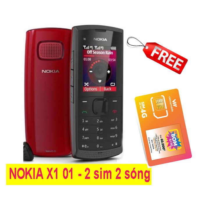 Điện thoại nokia x1 01 2 sim chính hãng giá rẻ