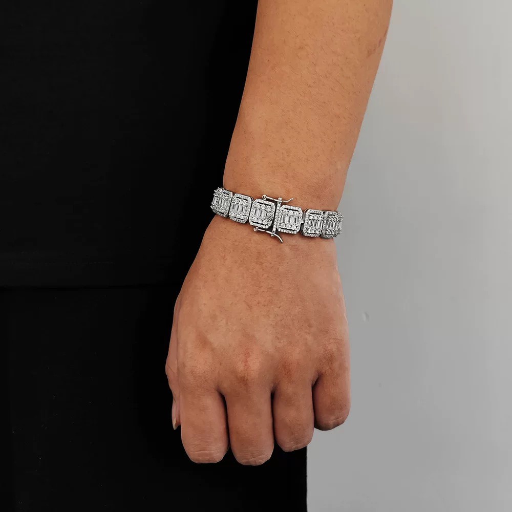 Lắc tay baguette libery bản khoá cài sang trọng quý ông - Mẫu V018