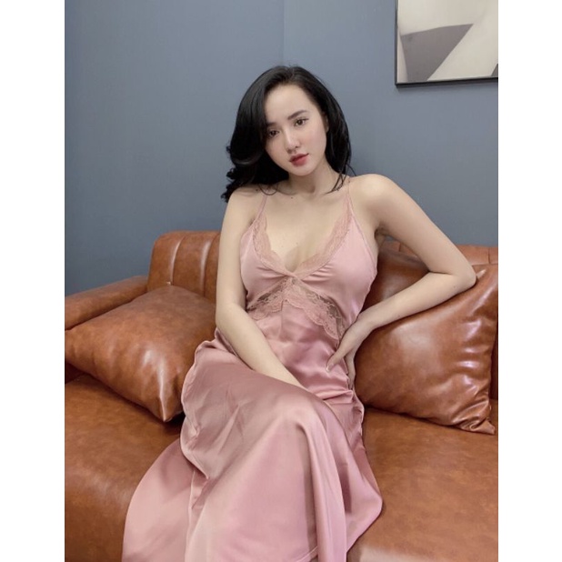 Đầm dài  Sexy lụa satin - latin Siêu Mát 3 màu ĐD101