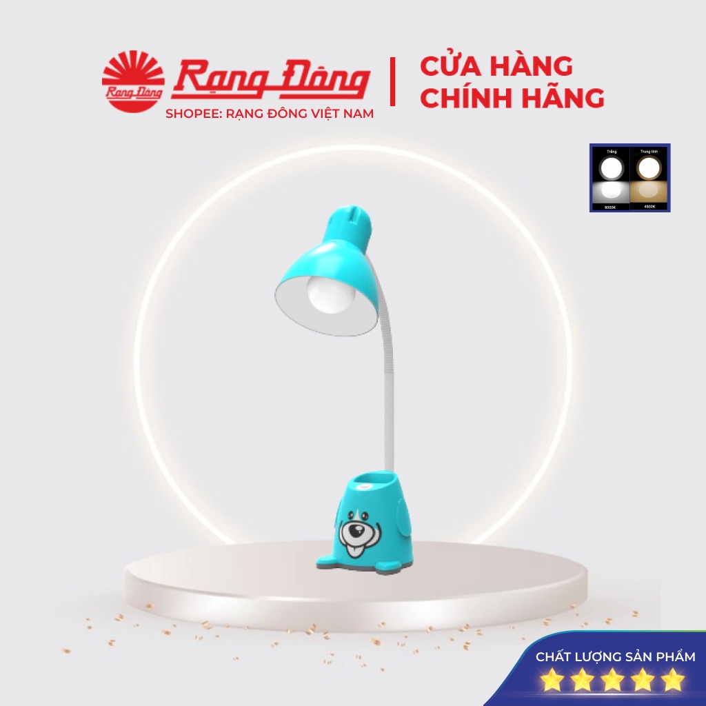 Đèn học rạng đông 5w đèn bàn học chống cận cho bé, học sinh RDRL24.V2 5W