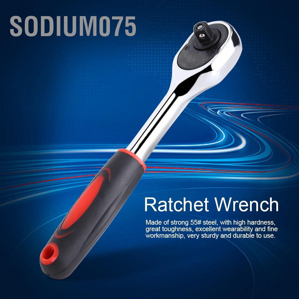 Có thể bán buôn 1PC Heavy Duty 1/4 &quot;Ổ đĩa phát hành nhanh Ratchet Socket Wrench Công cụ sửa chữa xe đạp cầm tay Sodium075 Hàng giao ngay