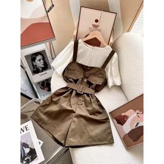 SET YẾM QUẦN SHORT + PULL TRẮNG KÈM NỊT