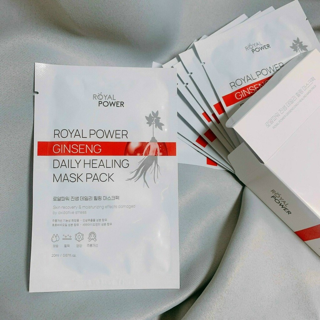 GIÁ SỐC: 2 HỘP (20 GÓI) MẶT NẠ TINH CHẤT SÂM CAO CẤP HÀN QUỐC