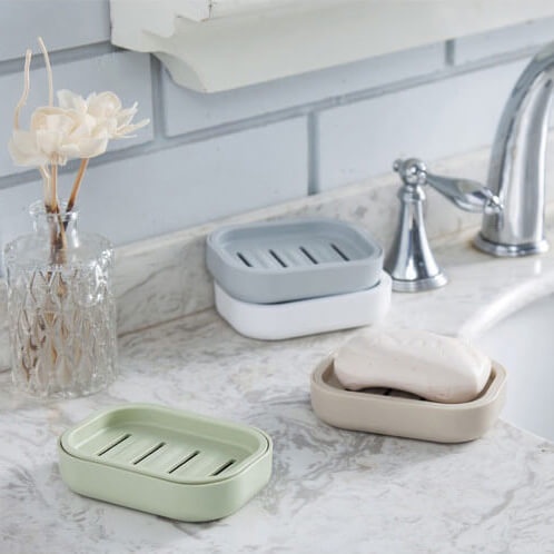 Khay Đựng Xà Phòng 2 Lớp Khay Đựng Xà Bông Trang Nhã 4 MÀU TUỲ CHỌN