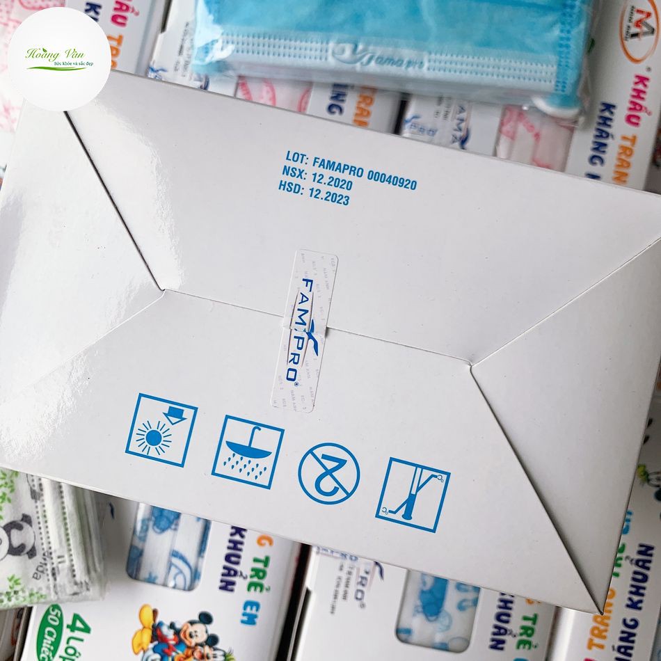 Khẩu trang trẻ em kháng khuẩn FAMAPRO - Hộp 50 cái | BigBuy360 - bigbuy360.vn