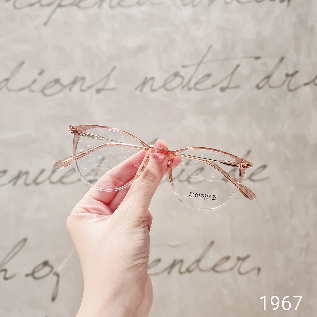 Gọng kính thời trang Hàn Quốc LILYEYEWEAR mắt tròn giả cận thanh mảnh màu sắc thời trang 1967