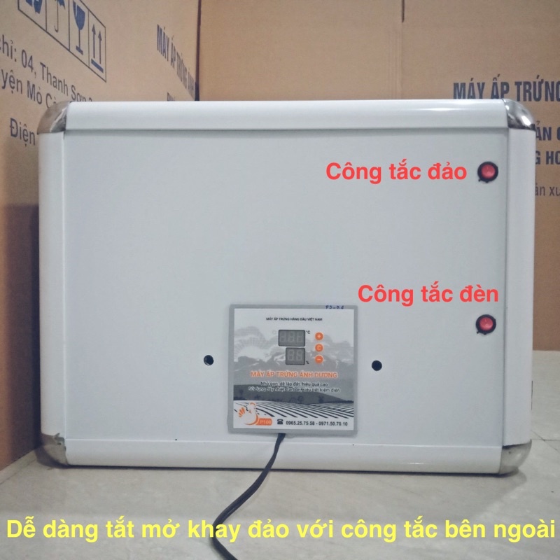 Máy ấp trứng Ánh Dương model P54 - thùng nhôm 54 quả