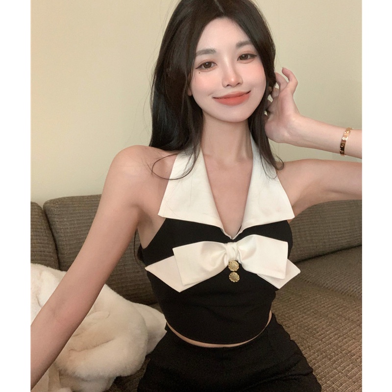 Áo Hai Dây Cổ Tim Thiết Kế Quyến Rũ Cho Nữ