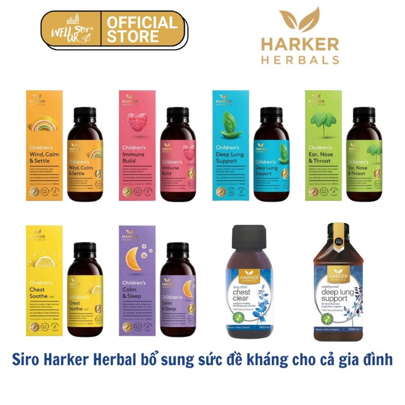 Siro thảo dược Harker xanh lá hồng chuẩn New Zealand cho bé từ 0