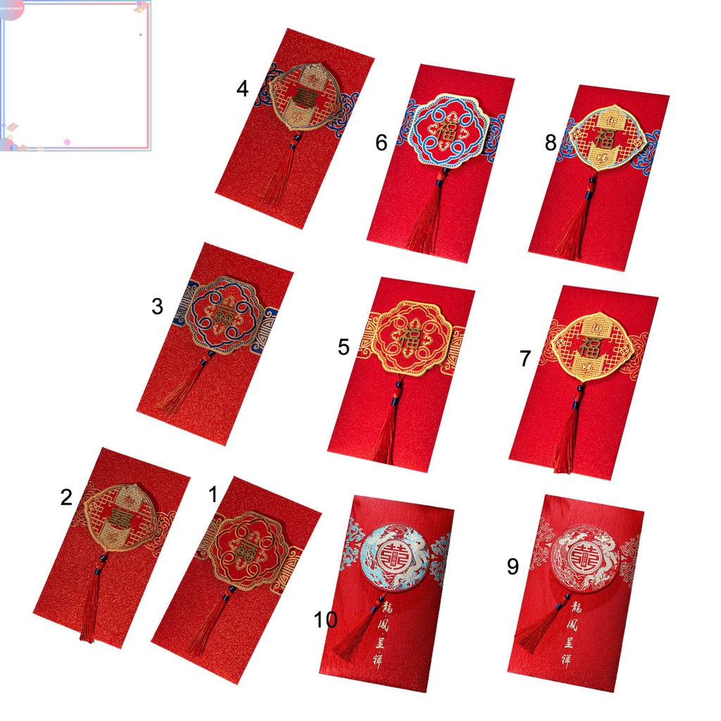 Bao lì xì đỏ may mắn nhiều kiểu dáng trang trí nhà cửa