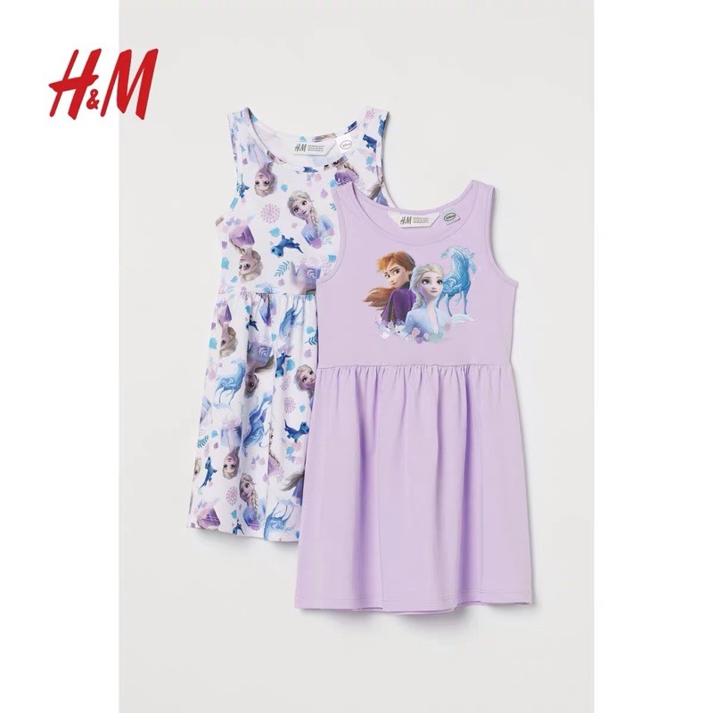 Váy cotton sát nách Elsa HM 1-10Y (có ảnh thật)