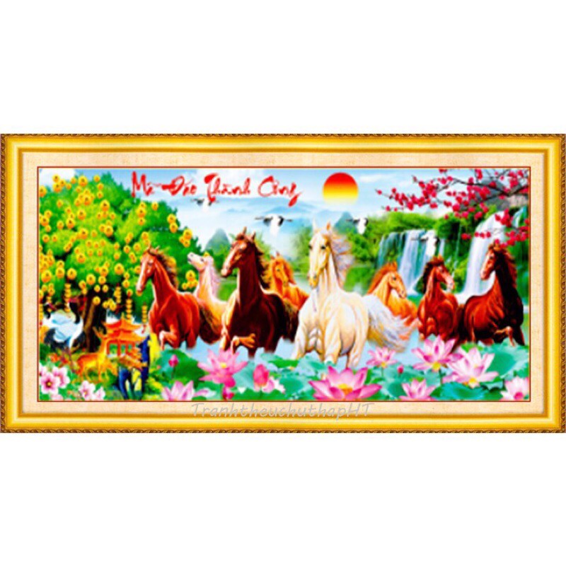 Tranh thêu chữ thập Mã Đáo Thành Công LV3107  chưa thêu