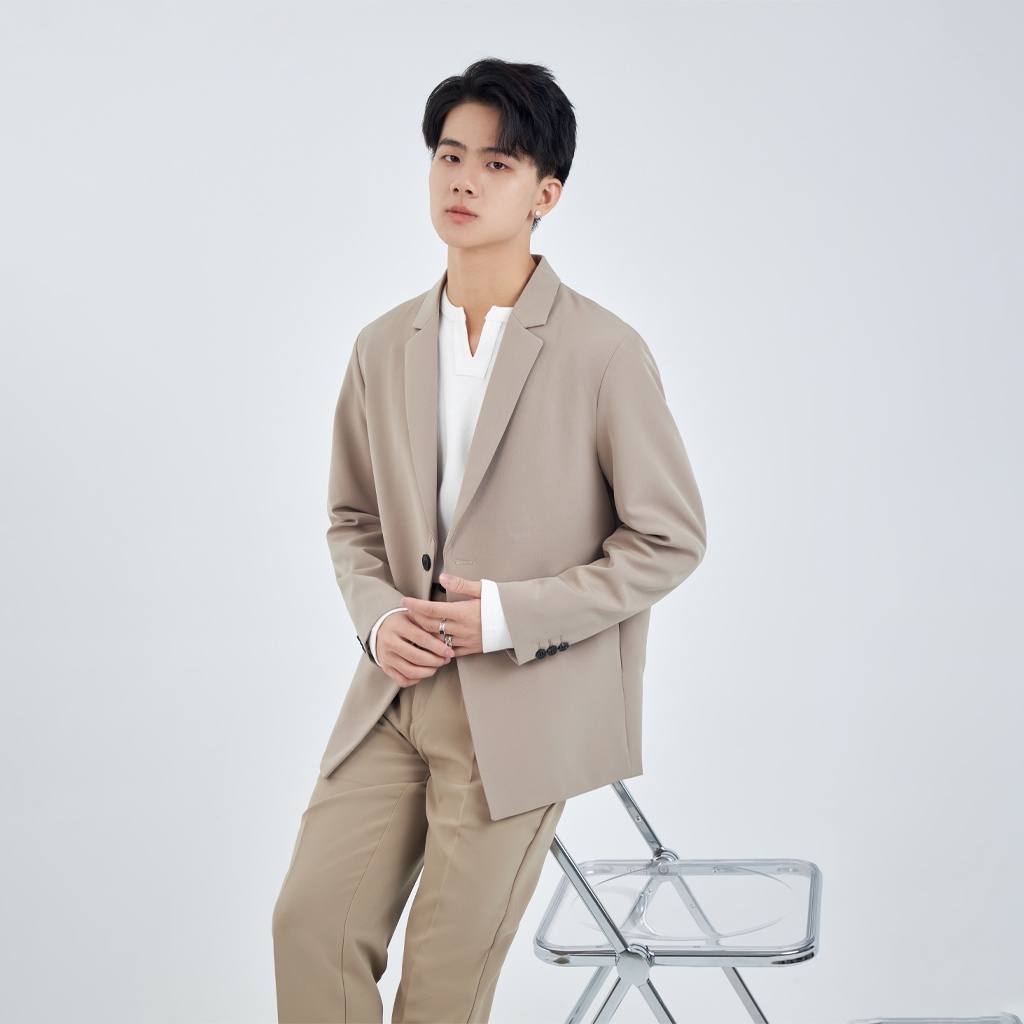 Áo Blazer 2 nút nam Độc menswear, form thoải mái vải chống nhăn, 3 màu phong cách Hàn Quốc - BZ08 | BigBuy360 - bigbuy360.vn