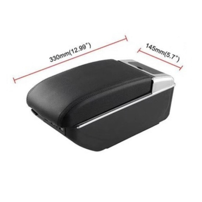 Hộp tỳ tay ô tô Chevrolet Spark cao cấp tích hợp 7 cổng USB DUSB-SPNK-D (Thiết kế theo khuôn cốc zin của xe dễ