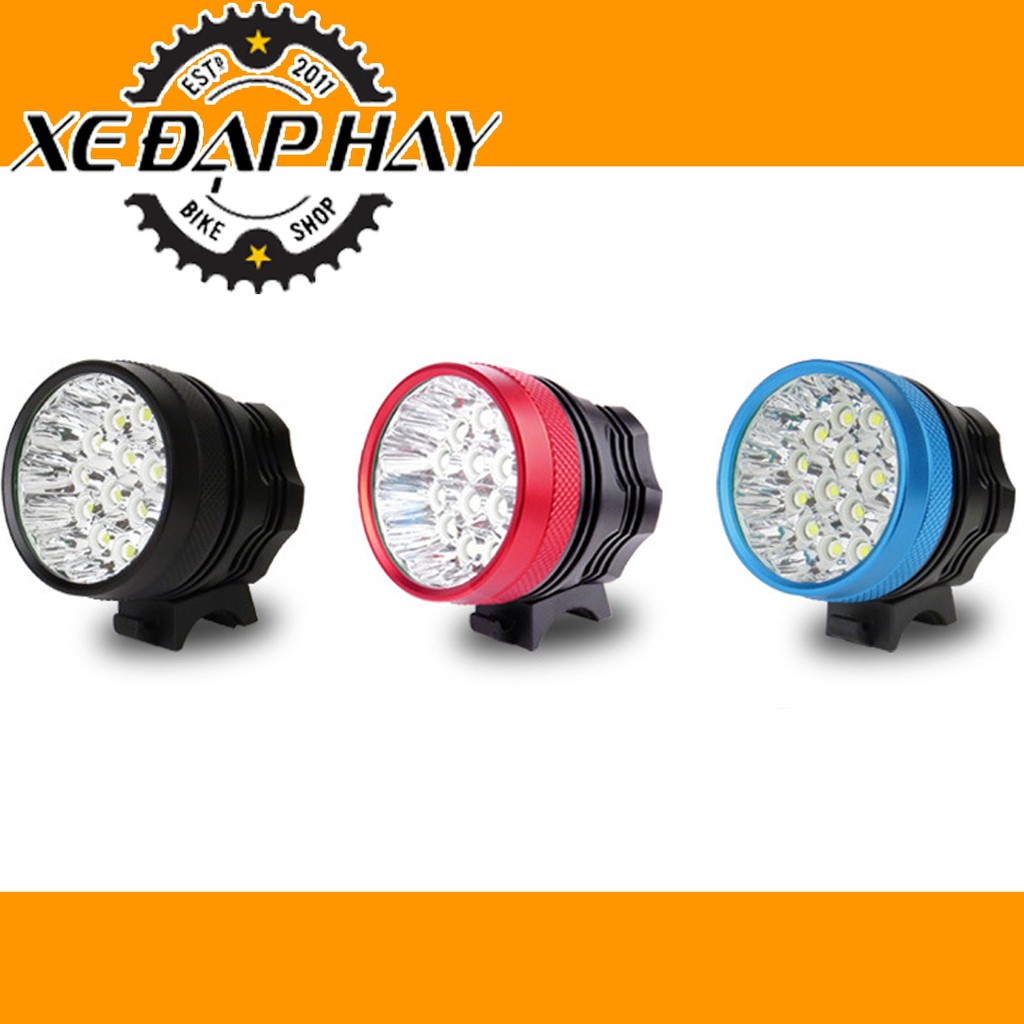 Đèn Pha Xe Đạp 16LED T6 | Độ Sáng 19200 Lumens,Công Suất 160W |Pin Sạc Lithium 18560 X6 | Tuổi Thọ LED 10000 Giờ