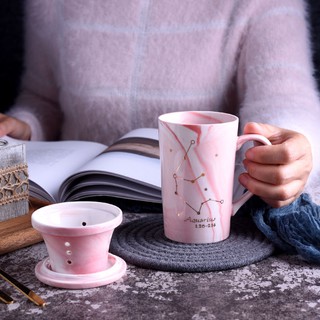Creative ceramic cup constellation large capacity mug