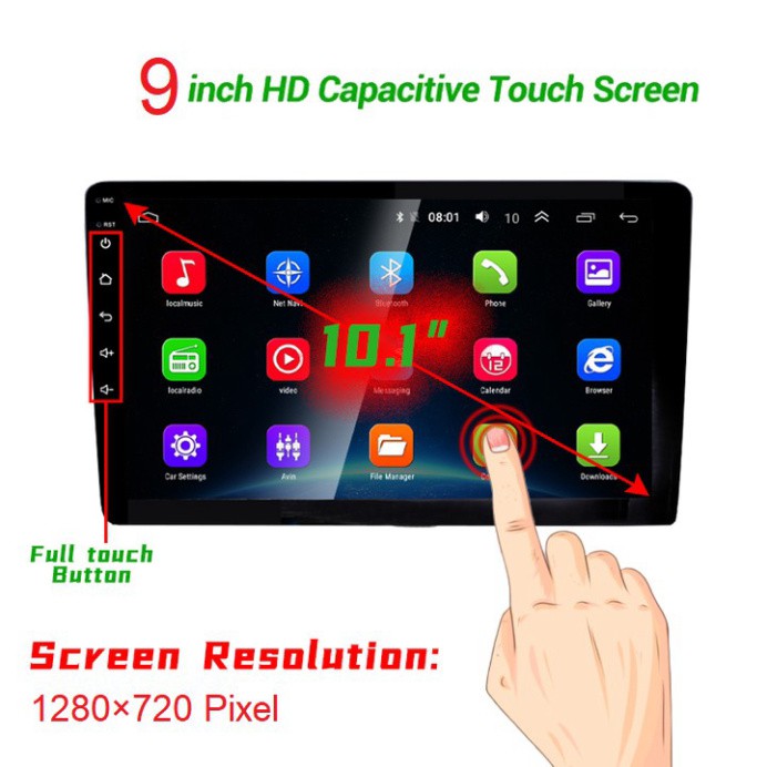 Sản Phẩm Màn hình DVD android màn hình Qled 9 và 10 inch. Hệ điều hành 10.0, 4G, Wifi, Ram 4G, Rom 64G - Hàng Cao Cấp