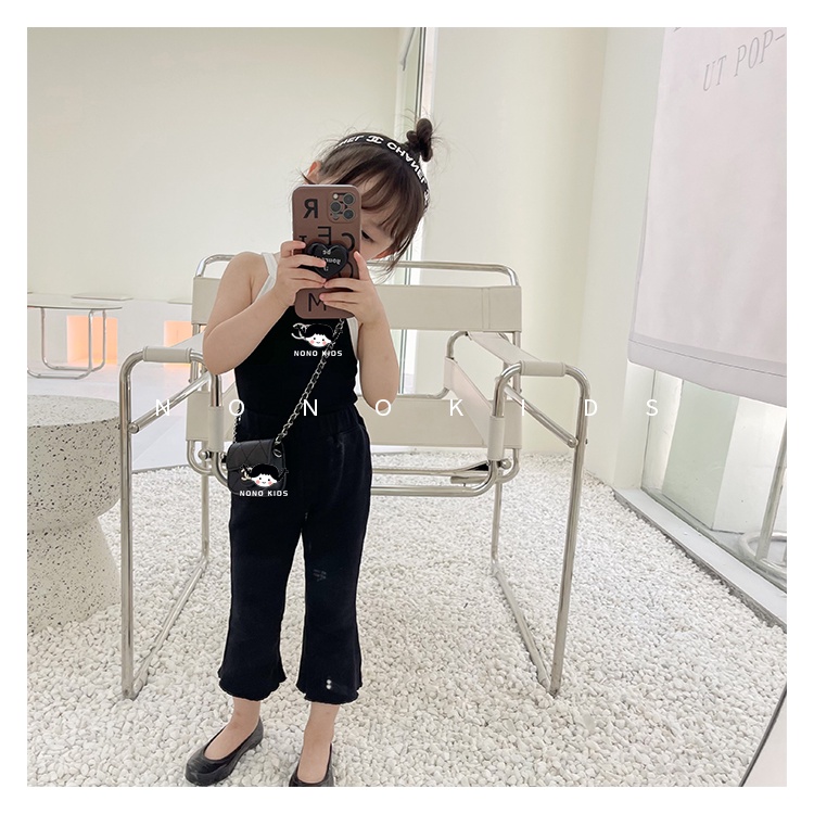 Áo Tank Top Dây Mảnh Phong Cách Retro Đơn Giản Cho Bé 1-6 Tuổi