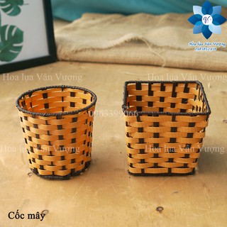 Cốc Mây 🌺FREESHIP🌺 Cốc Nhựa Giả Mây Đựng Đồ, Cắm Hoa