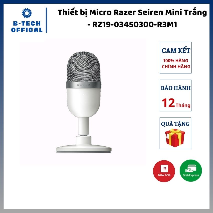 [Mã ELHACE giảm 4% đơn 300K] Thiết bị Micro Razer Seiren Mini Trắng - RZ19-03450300-R3M1